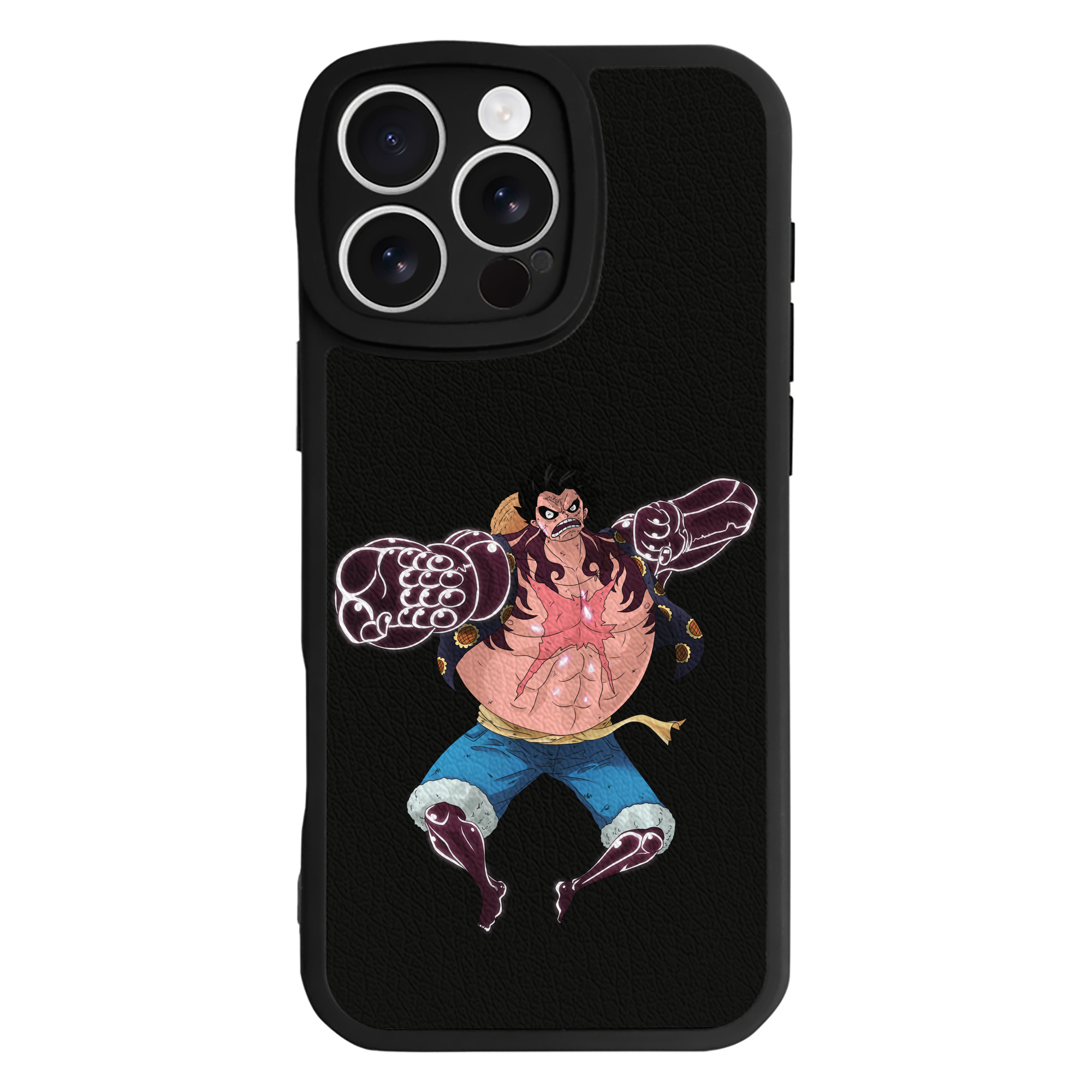 （画像用） ワンピース モンキー・D・ルフィ ONE PIECE Monkey D. Luffy 【iPhone 16シリーズ対応】シリコンスマホケース（レザー調） 材質：シリコン
